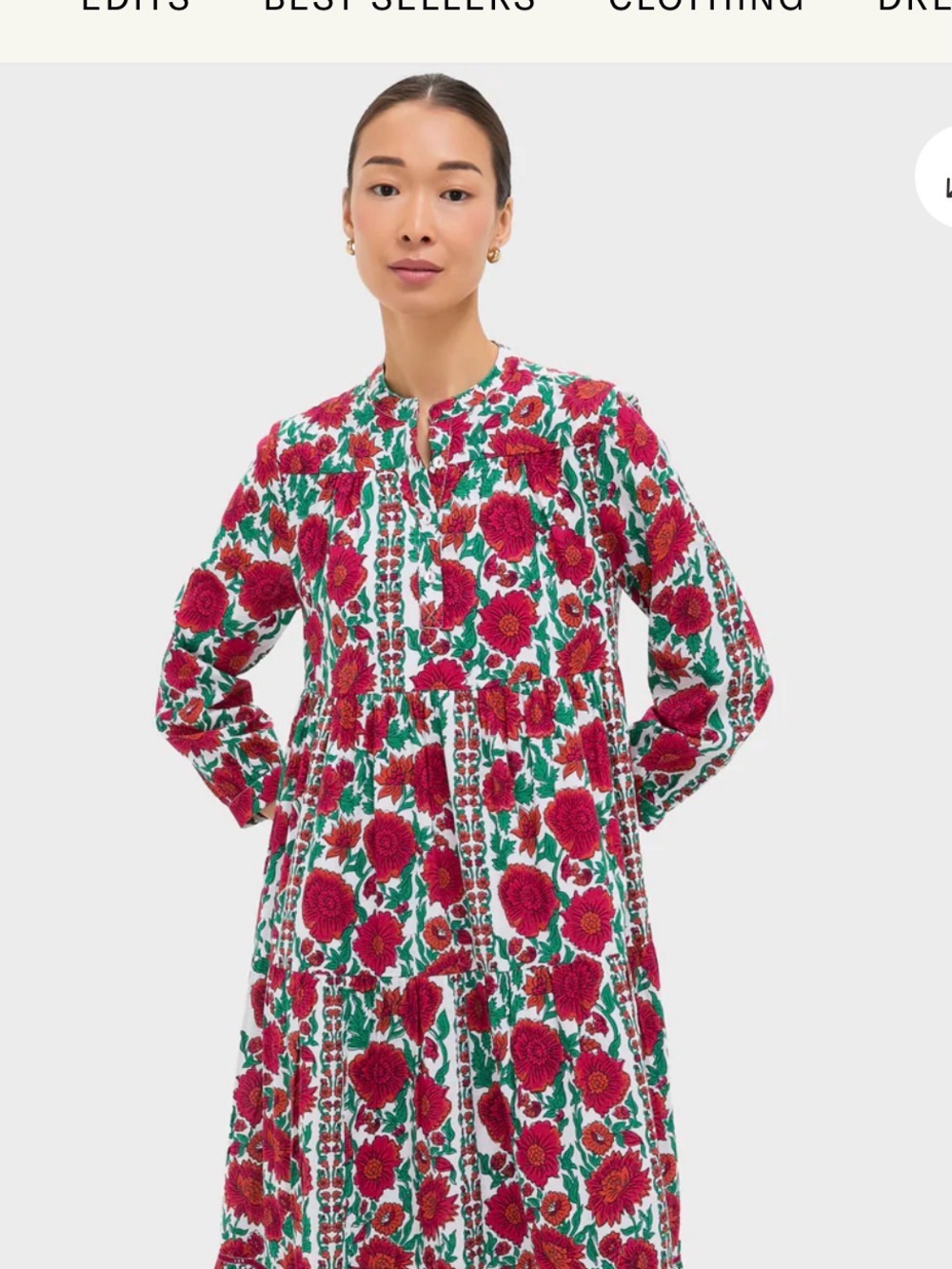 Ro’s Garden Deauville Shirt Dress in Pink Dijon Floral